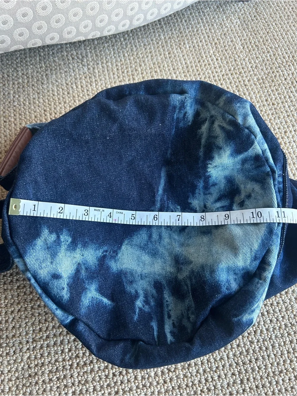 Guess Blue Tie-Dye Denim Duffel Bag Like New Condition